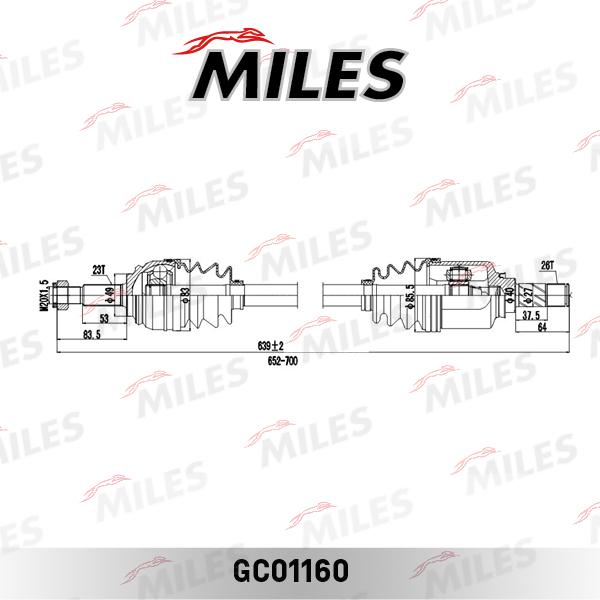 Miles GC01160 - Полуоска vvparts.bg