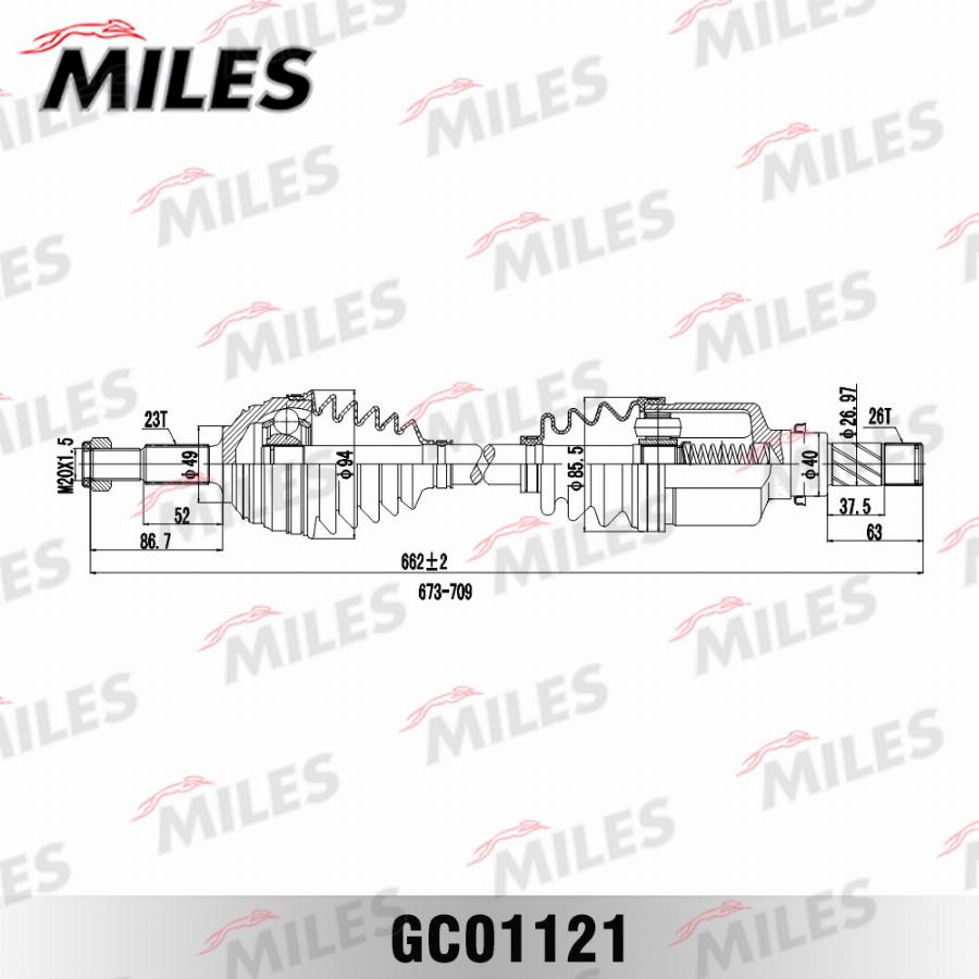 Miles GC01121 - Полуоска vvparts.bg