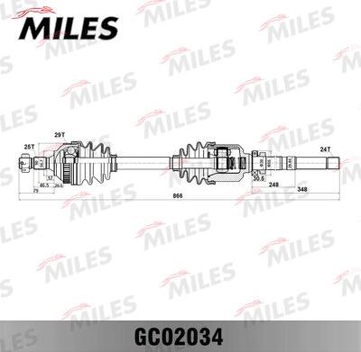 Miles GC02034 - Полуоска vvparts.bg