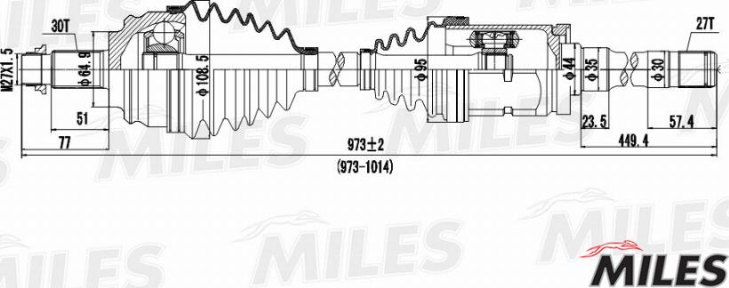 Miles GC02026 - Полуоска vvparts.bg