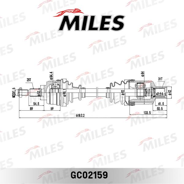 Miles GC02159 - Полуоска vvparts.bg