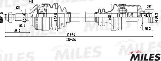 Miles GC02105 - Полуоска vvparts.bg