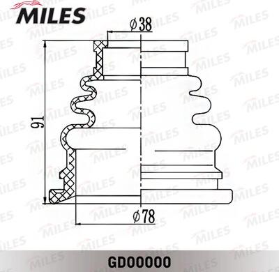 Miles GD00000 - Маншон, полуоска vvparts.bg