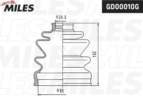 Miles GD00010G - Маншон, полуоска vvparts.bg