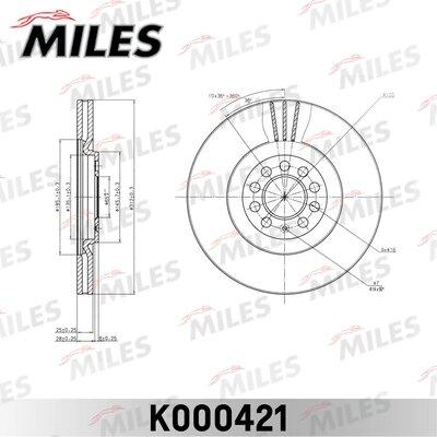 Miles K000421 - Спирачен диск vvparts.bg