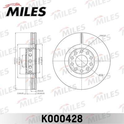 Miles K000428 - Спирачен диск vvparts.bg