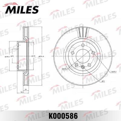 Miles K000586 - Спирачен диск vvparts.bg