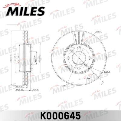 Miles K000645 - Спирачен диск vvparts.bg