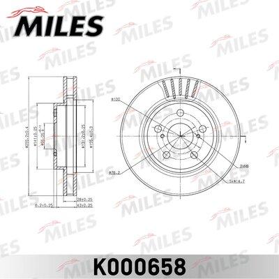 Miles K000658 - Спирачен диск vvparts.bg