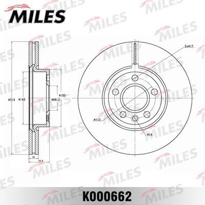 Miles K000662 - Спирачен диск vvparts.bg