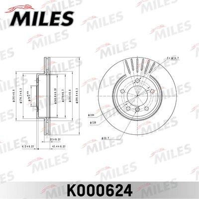 Miles K000624 - Спирачен диск vvparts.bg