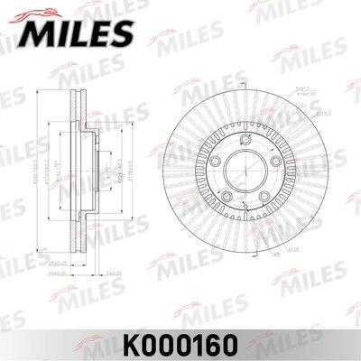 Miles K000160 - Спирачен диск vvparts.bg