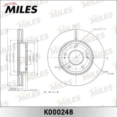Miles K000248 - Спирачен диск vvparts.bg