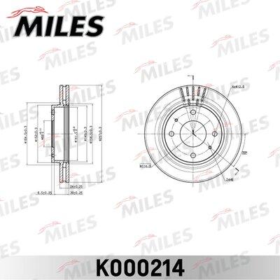 Miles K000214 - Спирачен диск vvparts.bg