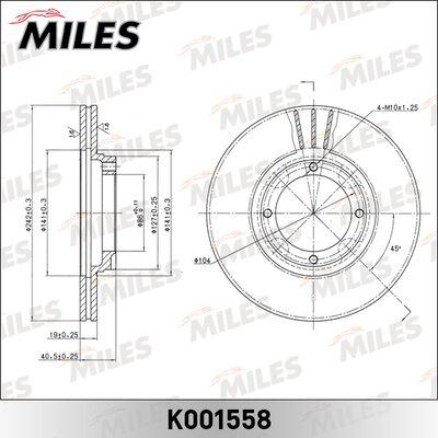 Miles K001558 - Спирачен диск vvparts.bg