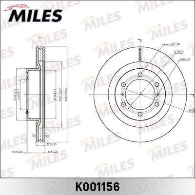 Miles K001156 - Спирачен диск vvparts.bg