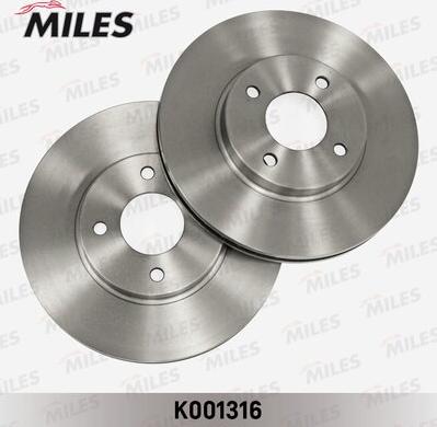 Miles K001316 - Спирачен диск vvparts.bg