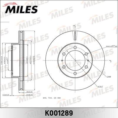 Miles K001289 - Спирачен диск vvparts.bg