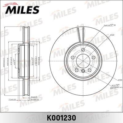 Miles K001230 - Спирачен диск vvparts.bg