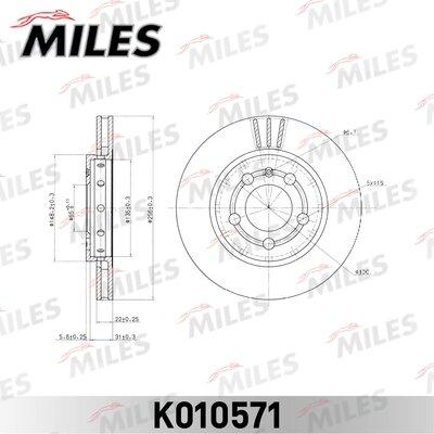 Miles K010571 - Спирачен диск vvparts.bg