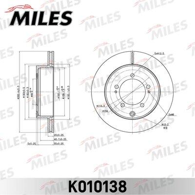 Miles K010138 - Спирачен диск vvparts.bg