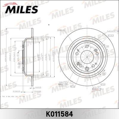 Miles K011584 - Спирачен диск vvparts.bg