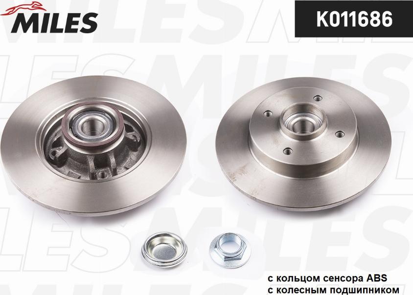 Miles K011686 - Спирачен диск vvparts.bg