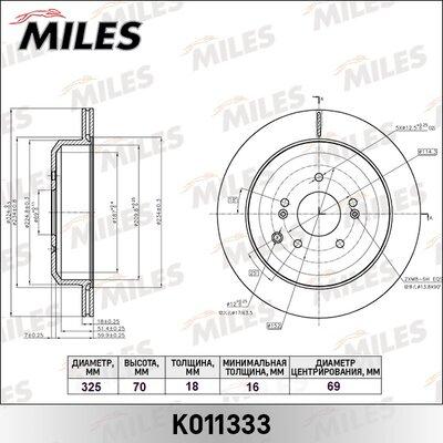 Miles K011333 - Спирачен диск vvparts.bg