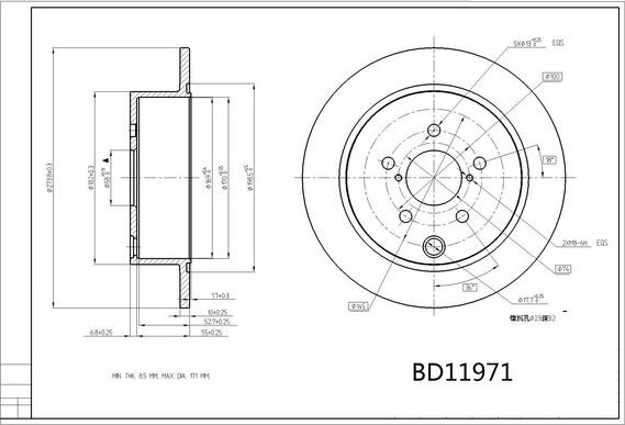 Miles K011705 - Спирачен диск vvparts.bg