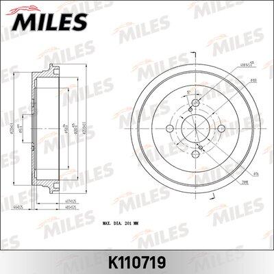 Miles K110719 - Спирачен барабан vvparts.bg