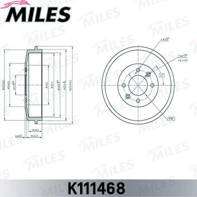 Miles K111468 - Спирачен барабан vvparts.bg