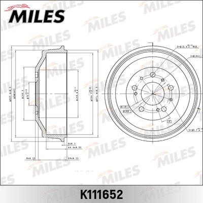 Miles K111652 - Спирачен барабан vvparts.bg