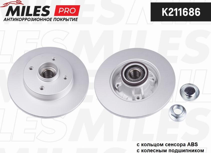 Miles K211686 - Спирачен диск vvparts.bg