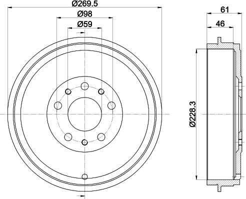 Mintex MBD418 - Спирачен барабан vvparts.bg