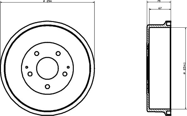 Mintex MBD093 - Спирачен барабан vvparts.bg