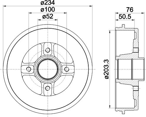 Mintex MBD044 - Спирачен барабан vvparts.bg