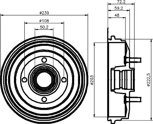 Mintex MBD045 - Спирачен барабан vvparts.bg