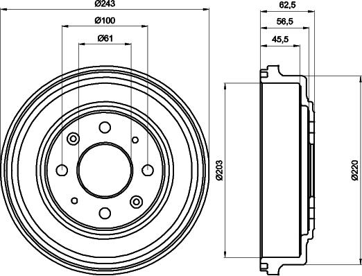 Mintex MBD042 - Спирачен барабан vvparts.bg