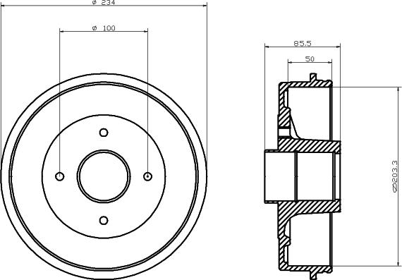 Mintex MBD053 - Спирачен барабан vvparts.bg