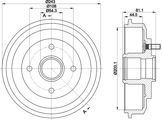 Mintex MBD064 - Спирачен барабан vvparts.bg