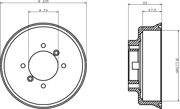 Mintex MBD007 - Спирачен барабан vvparts.bg