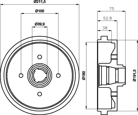 Mintex MBD014 - Спирачен барабан vvparts.bg