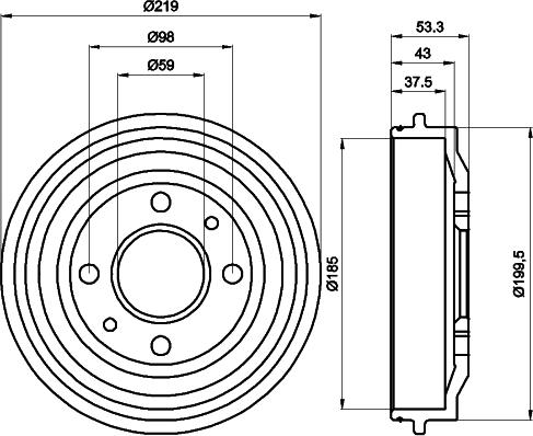 Mintex MBD011 - Спирачен барабан vvparts.bg