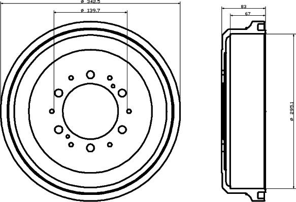 Mintex MBD084 - Спирачен барабан vvparts.bg