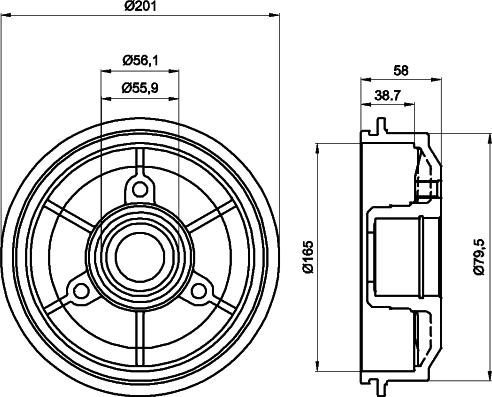 Mintex MBD026 - Спирачен барабан vvparts.bg