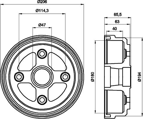 Mintex MBD106 - Спирачен барабан vvparts.bg