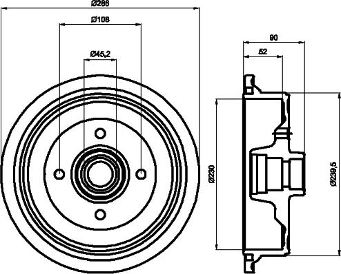 Mintex MBD136 - Спирачен барабан vvparts.bg