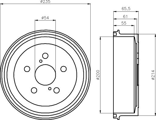 Mintex MBD126 - Спирачен барабан vvparts.bg