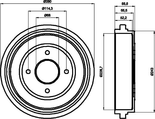 Mintex MBD178 - Спирачен барабан vvparts.bg