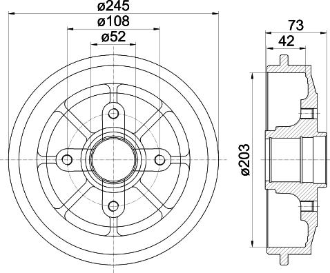 Mintex MBD304 - Спирачен барабан vvparts.bg